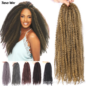 Onst Afro Kinky Bob Marley Hair In Synthetic Hair Twist locs braiding Extension For Braids 20" 110g Crochet Marley Braid Hair